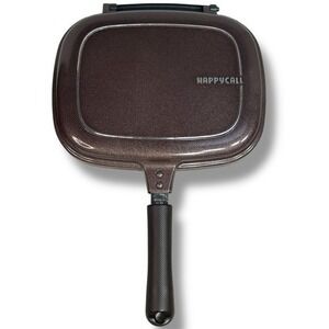 Happycall Ultimate Double Sided Jumbo Pan Grill Nonstick Titanium Coating Brown